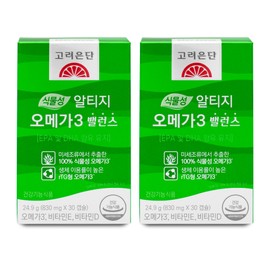 Korea Eundan Vegetable Altige Omega-3 Balance 830mg x 30 capsules x 2 boxes / 고려은단 식물성 알티지 오메가3 밸런스 830mg x 30캡슐 X 2박스