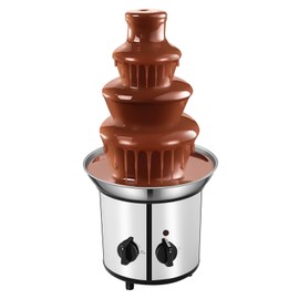 Nostalgia 4 Tier Electric Chocolate Fondue Fountain Machine, Chocolate Fountain Electric Melting Machine with Anti-Slip Support Feet for Chocolate Candy Ranch Sauce Cheese Sauce Barbecue Sauce