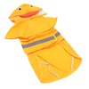 Dog Raincoat Waterproof Transparent PVC Brim Adjustable Hooded Dog Rain