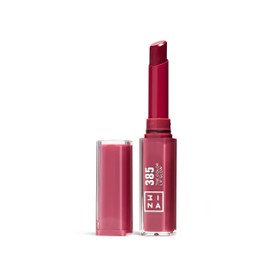 3INA MAKEUP - The Color Lip Glow 385 - Berry Pink Colour Lip Balm with Shea Butter to Moisturise the Lips - Shiny and Glowy Colour Lipstick - Highly Pigmented Lip Colour