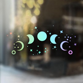 Moon Phases Car Decal Funny Star, Inspiration Positive, Bookish Humor Car Window Mirror Decal Accessories Affirmations Funny Vinyl Waterproof 8 Inches Bumper Sticker Gifts for Mom Dad Friend