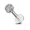 Gekko Body Jewellery Labret Monroe with Clear Ferido Gem Ball