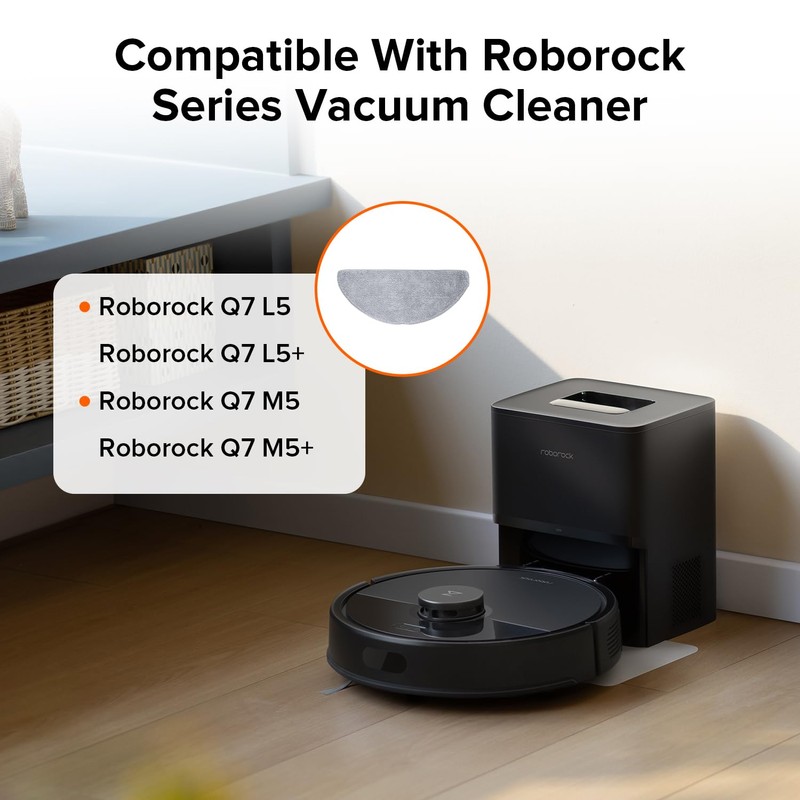 roborock 2 Pack Microfiber Mop Cloths for Q7 M5, Q7