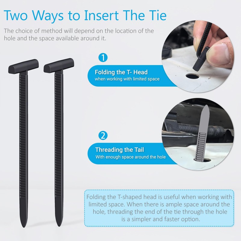 Upgraded Nylon Universal Cable Tie Buckles - Nylon Zip Ties