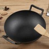 Firequasar Cast Iron Wok (Wok with Lid 12 inch)