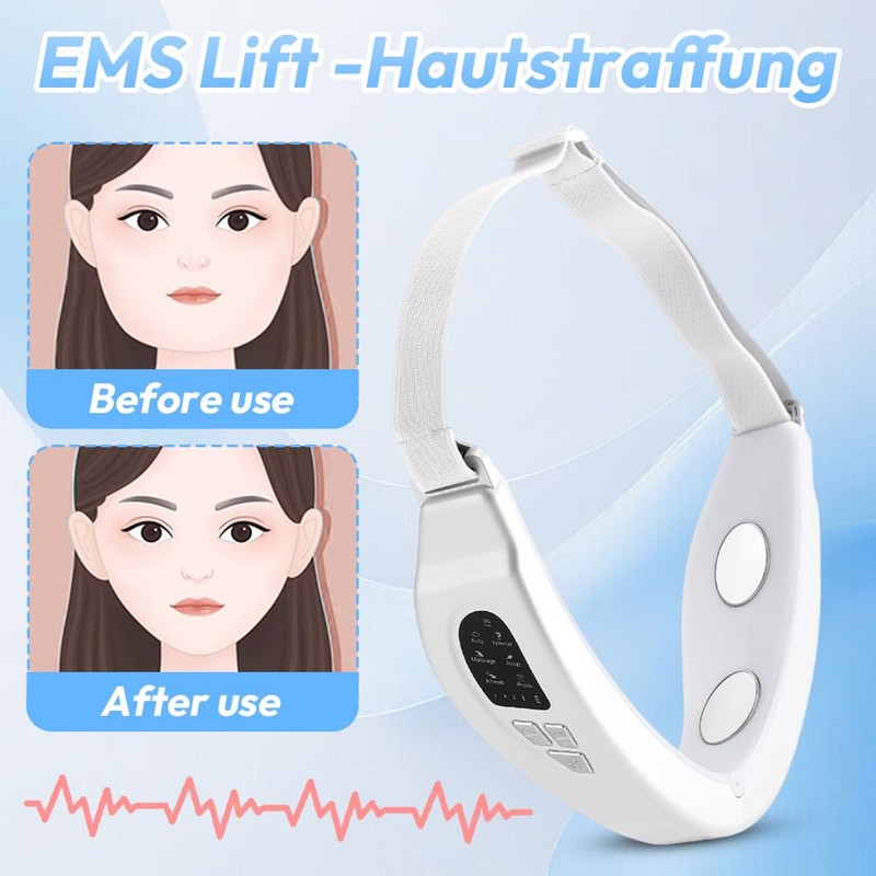 Electric V-Face Shaping Massager, EMS Facelift Device, 18 Intensity Levels,