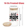 Best Mom Ever 16oz Frosted Glass Cup - Ideal Mother's
