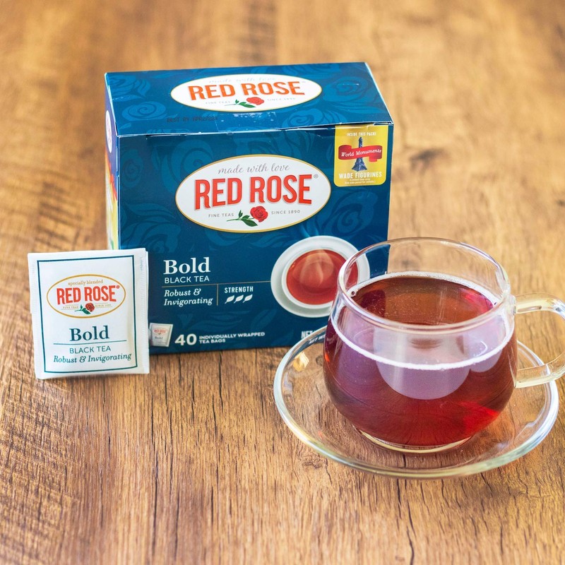 Red Rose Bold Black Tea - 40 Individually Wrapped Tea