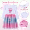 VASCHY Cute Cat Dress for Girls, Tulle Dress Cotton Ruffle