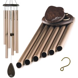 UpBlend Outdoors Wind Chimes for Outside, Gift for Mom, Deep Tone, Sympathy Gifts for Loss of Loved One, Patio Decoration, Memorial Windchimes, 38" Bronze
