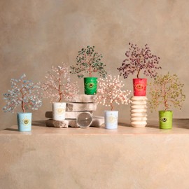 KARMA AND LUCK Ethereal Energy Pearl June Birthday Tree – Feng Shui Tree of Life for Intuition & Protection – Healing Crystal Birthday Gift