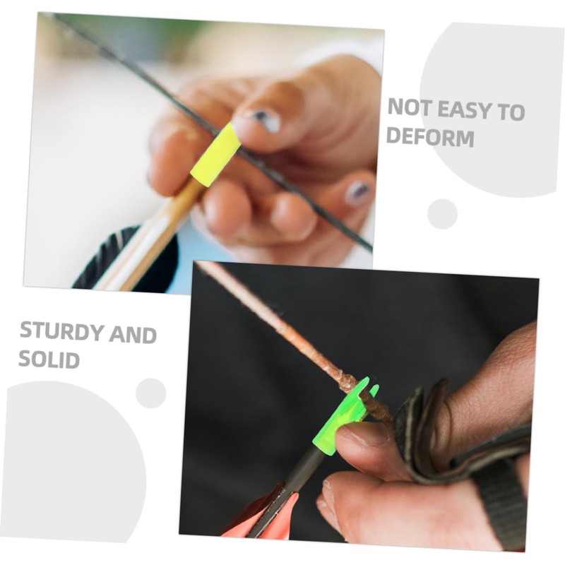 GRIRIW 16Pcs DIY Arrow Nocks Tails Transparent Blue Green White
