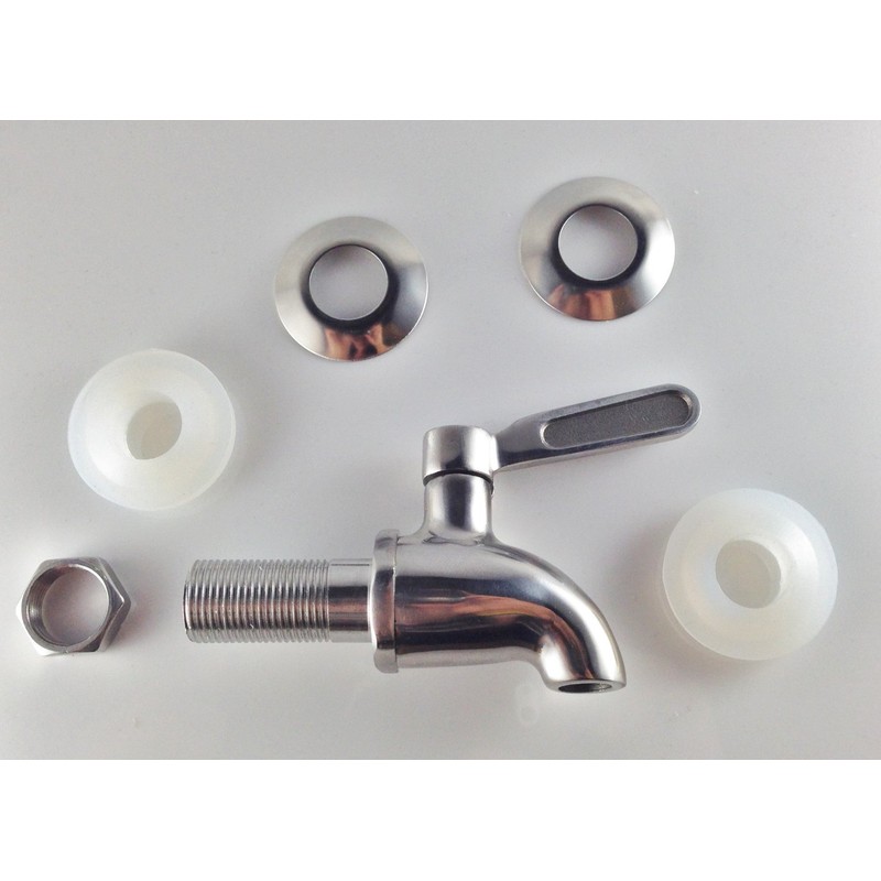 BTSKY™Stainless Steel Beverage Dispenser Replacement Spigot Fits 16mm（5/8 inch）Opening -