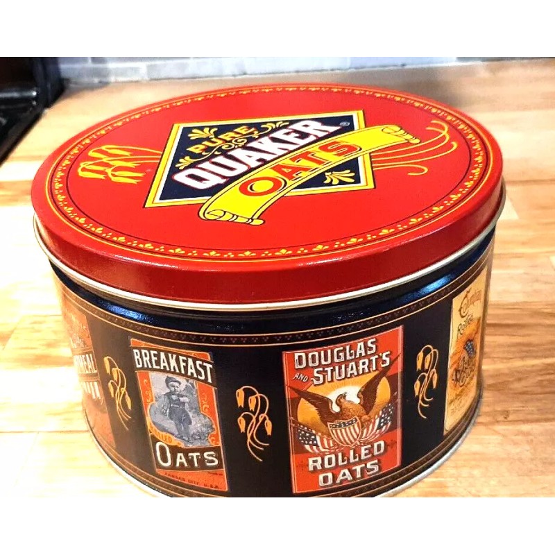 Quaker Oats Collector’s Tin 1982 Limited Edition W/Recipes Vintage New