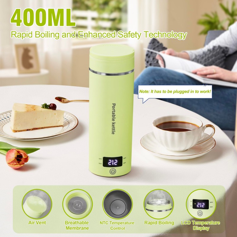 Travel Electric Kettle Portable Mini Kettle,Small Hot Water Boiler with