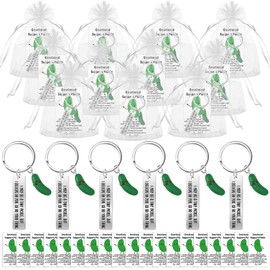 CraftyDream Christmas 20 Set Emotional Positive Support Pickle Keychains Gifts for Christmas Stocking Stuffers Employee Team Coworker