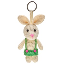 By Bers Frog Cow Bear Crochet Pendant Keyring Bag Pendant Crochet Wool Animal Funny, Synthetic wool