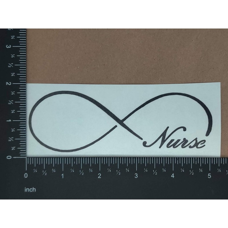 Nurse Decal Pack: Heart, Heartbeat, Infinity, Stethoscope (Black, Small 3.5")