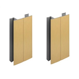 cyclingcolors 2 x Connectors for Skirting Board 100 mm Golden Colour Kitchen Corner Plinth Corner Kitchen Base Inner Corners Outside Corners Furniture