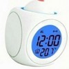 Projector Table Clock Multifunction Plastic USB Charging LED Voice Function
