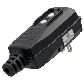 ELEGRP G1215PM2 G20PMSR Ensamblaje patentado de enchufe de reemplazo GFCI de monitoreo automático, restablecimiento manual 15 amperios sin conexión a tierra 2 cables 2 puntas para herramientas eléctricas, equipos de césped, etc., UL listado, 1 paquete, n