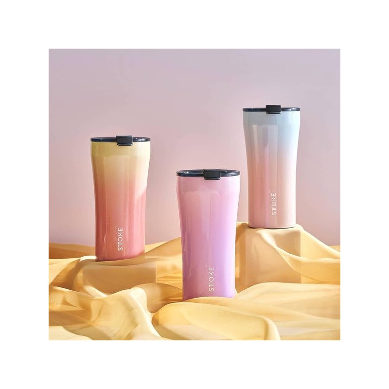 Sttoke Leakproof Lid Shatterproof Tumbler, Lilac Dream, 6.9-inch Height, 16