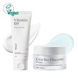 NDP 엔디피 시카 바이오 플라센타 크림 50ml  + 비타민 B9 톤업 미백 크림 65ml 2종 세트 NDP Cica Bio Placenta Cream 50ml + Vitamin B9 Tone-Up Brightening Cream 65ml 2-Piece Set