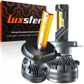 LUXSTER | Punisher H4 9003 LED Bulbs, 40000LM Ultra Bright, Triple Copper Pipes Cooling Tech(Unique), Plug-N-Play Installation, 6000K Pure White Foglight, IP68 Waterproof, Pack of 2