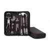 Bey-Berk “Hunter” 8-Piece Tool Set in Zippered Canvas Case (Black),