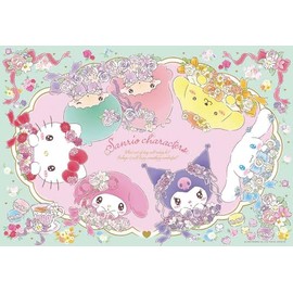 Beverly 300-070 Sanrio Characters Flower Tea Time (10.2 x 15.0 inches (26 x 38 cm), 300 Piece Jigsaw Puzzle (Made in Japan)