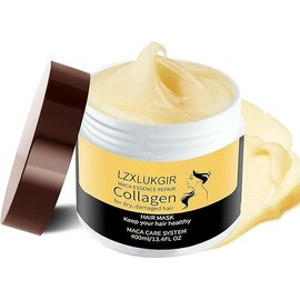 Collagen Mask for Hair,Keratin Hair Mask for Damaged Hair,13.4 oz 400ml,Deep Conditioning Hair mask Essence,Moisturizing Mascarilla Para el Cabello,Keratina Para Alisar el Pelo
