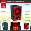 Qualirey 4 Pcs Solar Outdoor Motion Sensor Alarm Animal Deterrent