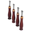 4pcs Leather Edgers Sharp Professional Trimming Working Kit with Wooden