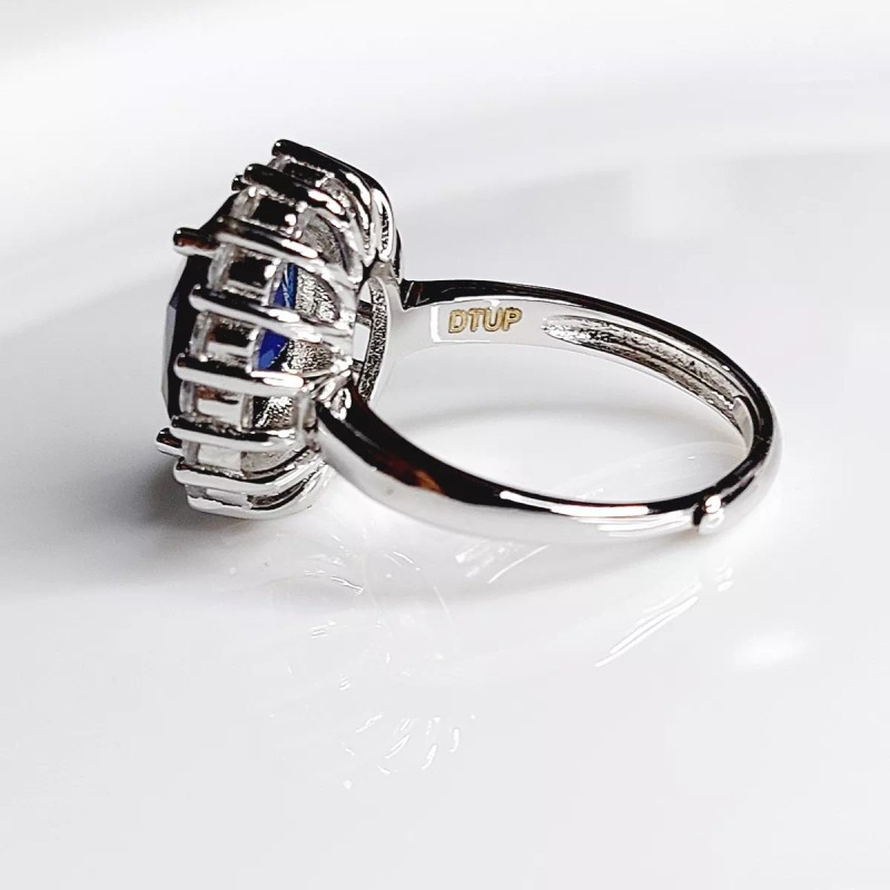Dtup Anillo De Compromiso Lady Di Princesa Katte Plata S925
