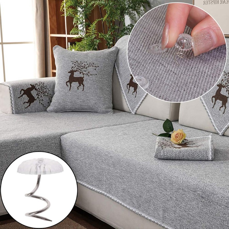 Joyhey 50 Pcs Upholstery Twist Pins Clear Heads Bed Skirt