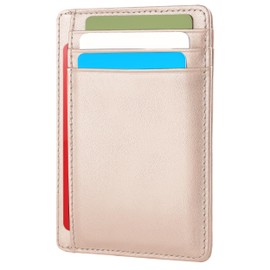 Hafaa Mens Wallet for Card Holder & Banknotes Minimalist & Slim Leather Wallets for Men RFID Blocking Men Wallet Classic Design for Everyone (Cream)
