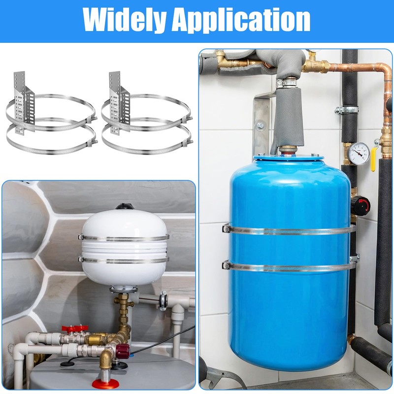 2 Set Stainless Steel Expansion Tank Mounting Bracket, Water Heater