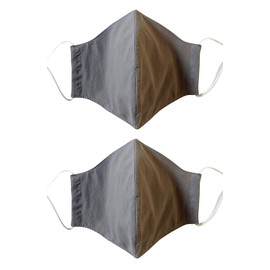 2 unidades 100% algodón ajustable reutilizable tira de metal lavable cara máscara boca doble capa antipolvo moda cubierta de tela al aire última intervensión (gris)