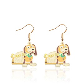 KEYCHIN Buzz Lightyear & Slinky Dog & Hamm Earrings Toy Movie Fans Gifts Toy Cartoon Charaters Jewelry (Slinky Dog ER)