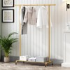 FONECHIN Industrial Pipe Clothing Rack, Heavy Duty Metal Clothes Rack