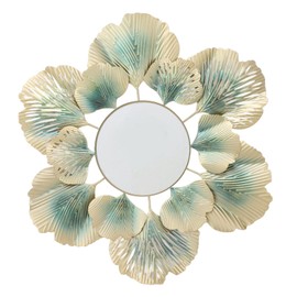 Wall Mirrors Modern Simple Decorative Wear Resistant Colorfast Ginkgo Leaf Wall Mounted Mirrors for Bedroom Living Room A Type