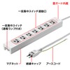 Sanwa Supply TAP-F37-3ZSR Power Strip 7 Outlet (3P) 3 m