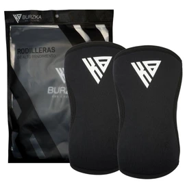 BURZKA Rodilleras Neopreno Crossfit 7 mm Levantamiento de Pesas Powerlifting Gym Compresion Apoyo Soporte de Rodillas (Negro, Grande)