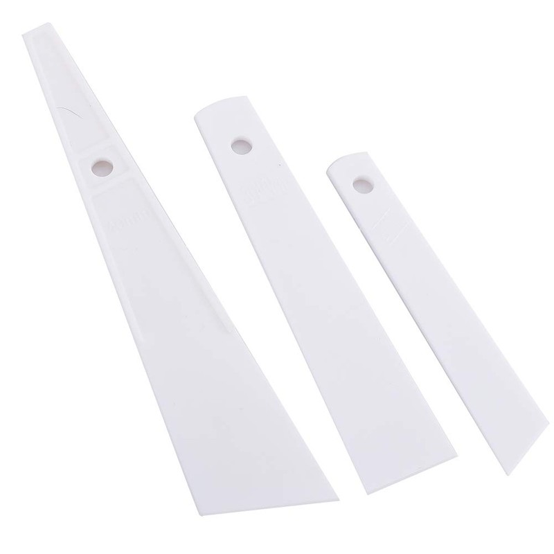 6 Pieces Plastic Glue Scraper Leather Craft Tools Leather Spatula