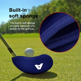 Sunicon 10Pcs Golfs Head Covers, Neoprene Iron Head Cover Golf Iron Headcovers Club Protector with Numbers Letters for Men Women