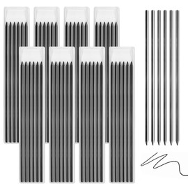Bettinay 48 Pcs Pencil Refills for Tracer Pica Pencil, 2.8mm Black Solid Pencil Lead for Carpentry Project Marking and Positioning