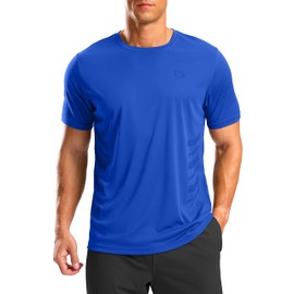 G Gradual Men's Workout Shirts Quick Dry Athletic Running T-Shirts Lightweight Moisture Wicking Short Sleeve Sports Gym Tops(Blue,XXXL)