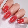Jelly Gel Polish, Light Red Jelly Nail Gel Polish Translucent