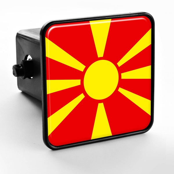 Trailer Hitch Cover - Flag of Macedonia