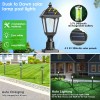 Benany Solar Post Lights Outdoor Waterproof, Aluminum Solar Lamp Post